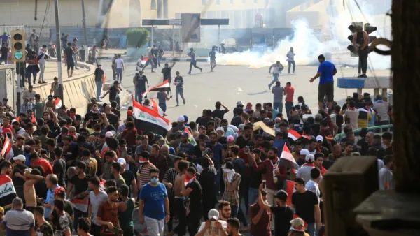 حصر مكان المظاهرات في العاصمة بغداد بساحة التحرير