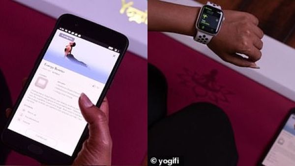 Users can compare their strength and flexibility stats with one another and compete in 'motivation challenges' on the app. (YogiFi)