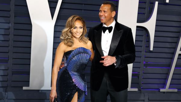 Jennifer Lopez, Alex Rodriguez at the 2019 Vanity Fair Oscar Party at The Wallis Annenberg Center for the Performing Arts on February 24, 2019 in Beverly Hills, CA. (Shutterstock)