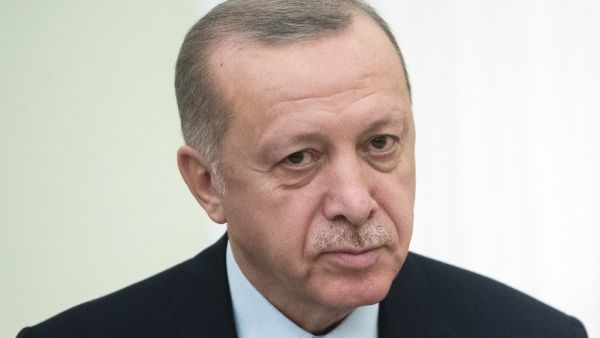 Turkish President Recep Tayyip Erdogan attends a meeting with his Russian counterpart at the Kremlin in Moscow on March 5, 2020. Pavel Golovkin / POOL / AFP