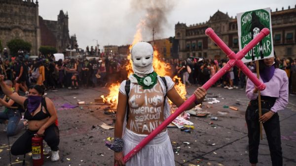 A woman poses for a photo while taking part in a protest during the International Women's Day, in Mexico City, on March 8, 2020. Women around the globe are taking action to mark International Women's Day and to push for action to obtain equality. VICTORIA RAZO / AFP A woman poses for a photo while taking part in a protest during the International Women's Day, in Mexico City, on March 8, 2020. Women around the globe are taking action to mark International Women's Day and to push for action to obtain equality. VICTORIA RAZO / AFP