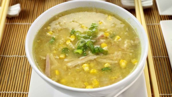 شوربة الذرة مع الدجاج