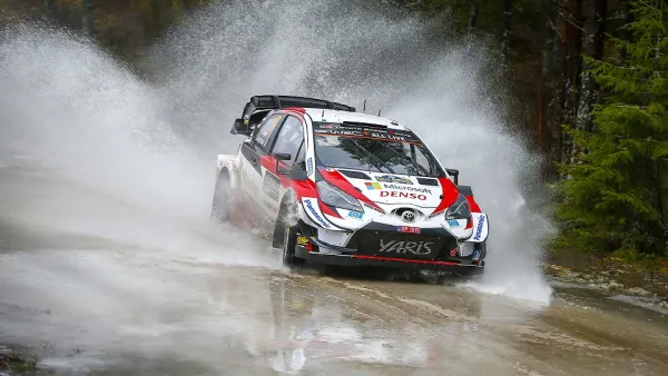 Gazoo Racing Celebrates Victory at Rally Sweden