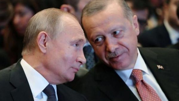  الرئيسان التركي، رجب طيب أردوغان والروسي فلاديمير بوتين