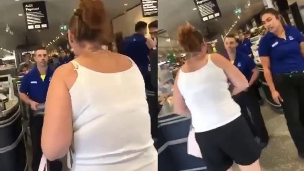 The argument started when an unidentified woman started accusing a male employee of stealing hundred dollar notes from her purse (pictured. (Facebook Cosmo Commision/ Screenshot)