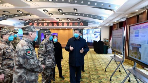 Xi Jinping's visit to Wuhan (Twitter)