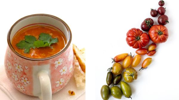 شوربة الشوفان والطماطم