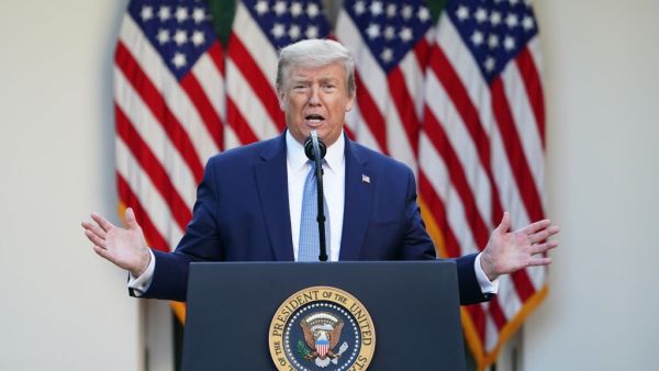 US President Donald Trump said in a Tweet on April 20, 2020 that he will sign an executive order to "temporarily suspend immigration into the United States", amid the novel coronavirus pandemic. MANDEL NGAN / AFP
