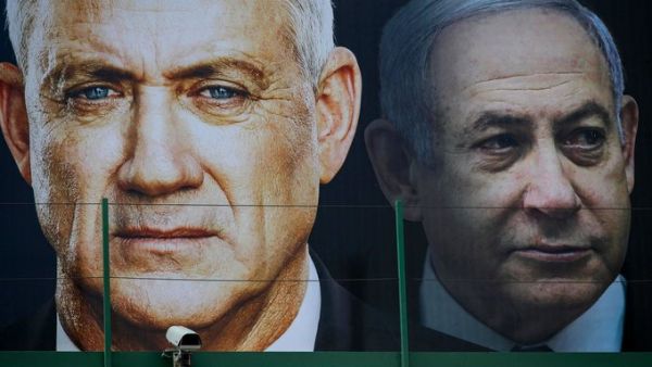 Benjamin Netanyahu and Benny Gantz  (Twitter)