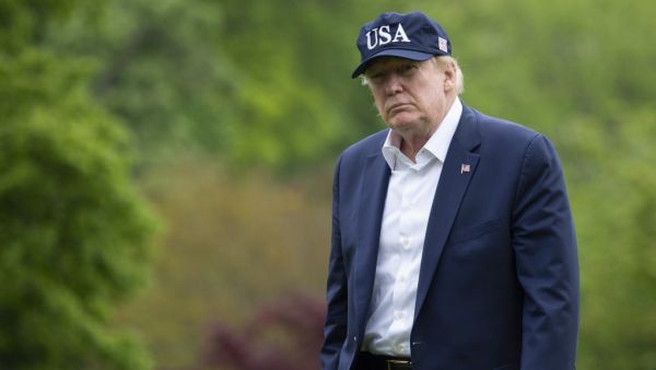 US President Donald Trump walks from Marine One to the White House on May 3, 2020 in Washington, DC after returning from Camp David. Donald Trump will wrap himself in the mantle of America's arguably greatest president with a television extravaganza later Sunday at the Lincoln Memorial meant to leave the coronavirus crisis behind and relaunch his election campaign. Andrew CABALLERO-REYNOLDS / AFP