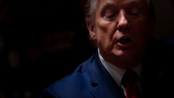 US President Donald Trump speaks before a meeting with the governors of Colorado and North Dakota in the Cabinet Room of the White House May 13, 2020, in Washington, DC. Brendan Smialowski / AFP
