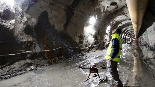 ACCIONA Drones in construction ACCIONA is Using Drones During the Tunnel Construction Phase to Obtain Digital Models