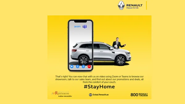 RENAULT of Arabian Automobile Seeks Customer Comfort, Launches Live Sale Process 