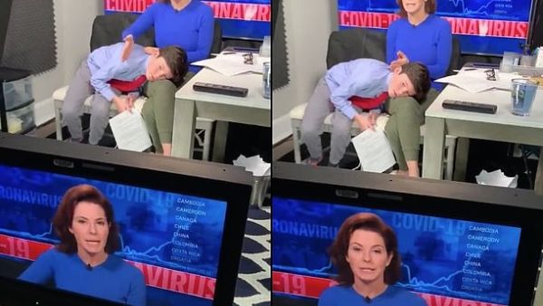 MSNBC anchor Stephanie Ruhle has taken multitasking to another level by delivering a live report while her son was secretly lying on her lap. (TwitterStephanie Ruhle)