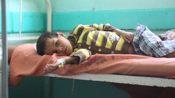 A child suffering from cholera in Taiz, Yemen. (Shutterstock/ File Photo)