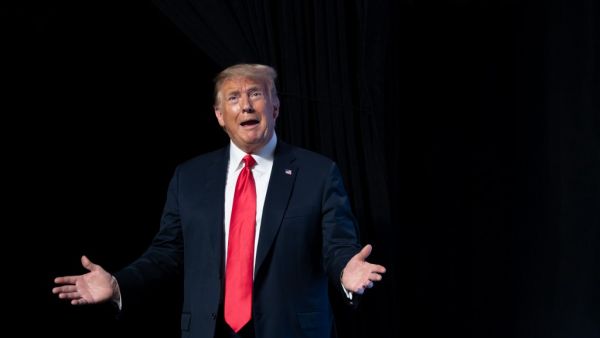 US President Donald Trump speaks during a Students for Trump event at the Dream City Church in Phoenix, Arizona, June 23, 2020. SAUL LOEB / AFP