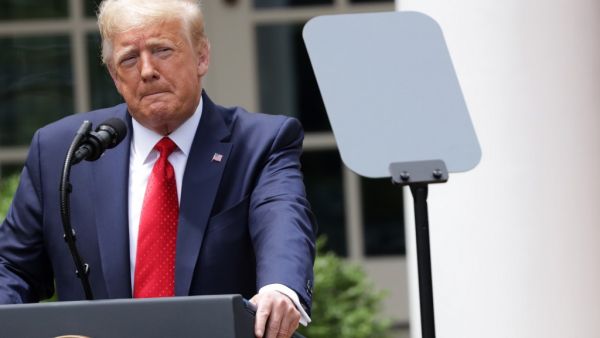 U.S. President Donald Trump speaks during an event in the Rose Garden on Safe Policing for Safe Communities, at the White House June 16, 2020 in Washington, DC. President Trump signed an executive order on police reform amid the growing calls after the death of George Floyd. Alex Wong/Getty Images/AFP