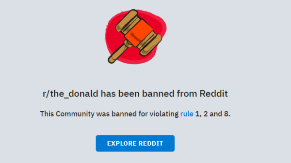 Reddit is banning some 2,000 subreddits — including "The_Donald"  (Twitter)