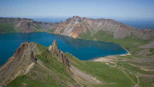 Crater and crater lake of Mount Paekdu volcano, Korea  (Shutterstock)