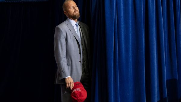 In this file photo taken on October 22, 2018 Brad Parscale, campaign manager for US President Donald Trump's 2020 reelection campaign, attends a campaign rally at the Toyota Center in Houston, Texas. US President Donald Trump axed his campaign manager July 15, 2020, in an attempt to shake up his faltering re-election bid, with polls showing his popularity tanking four months ahead of November's vote. SAUL LOEB / AFP