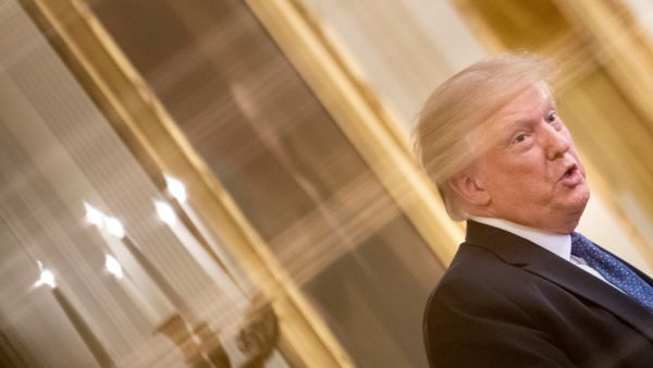 US President Donald Trump delivers remarks on "Operation Legend: Combatting Violent Crime in American Cities" in the East Room of the White House, Washington, DC, on July 22, 2020. Brendan Smialowski / AFP