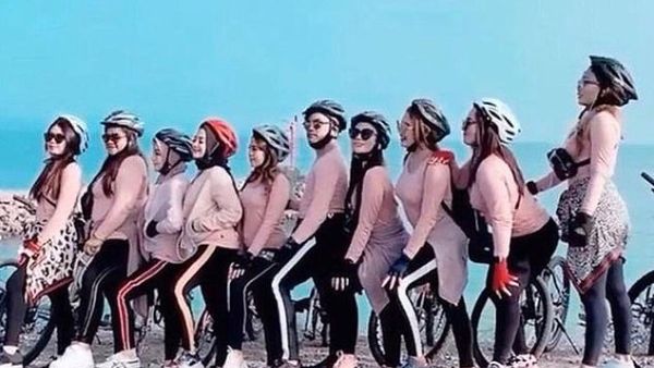 The government spokesman said the cyclists were allowed to go home after they apologised 'voluntarily'. (Instagram)