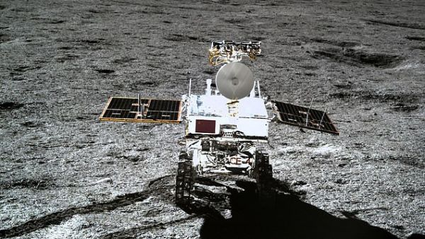 The initial discovery was made by China's Yutu-2 moon rover as it was investigating the Von Kármán crater on the far side of the moon. (AFP/File)
