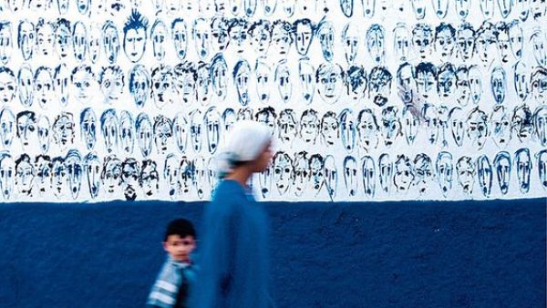 During the International Cultural Moussem of Asilah, Morocco, festival artists paint dozens of murals around town (Twitter)