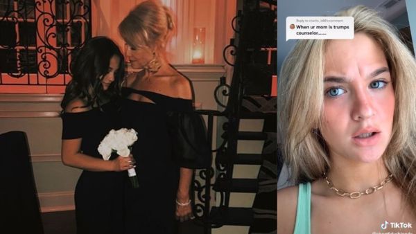 Claudia Conway and her mother (Left). (Claudia Conway)