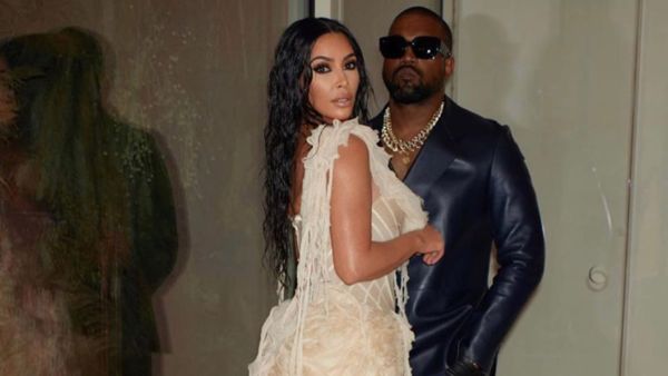 Kim Kardashian looked downcast as she was spotted touching down in Los Angeles on Tuesday following a tense reunion with husband Kanye West.