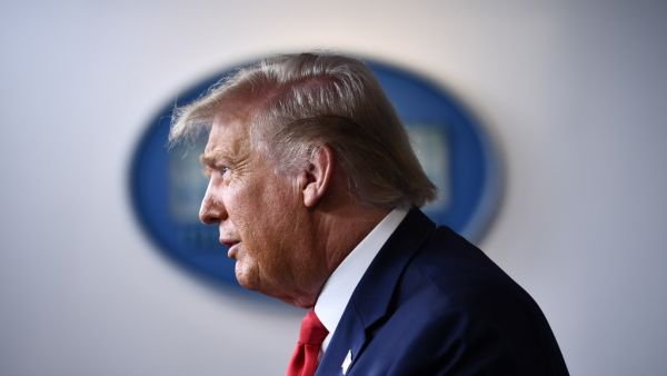 US President Donald Trump speaks to the press in the Brady Briefing Room of the White House in Washington, DC, on August 3, 2020. Brendan Smialowski / AFP