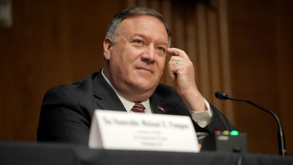 Secretary of State Mike Pompeo testifies during a Senate Foreign Relations Committee hearing to discuss the Trump administrationâ€™s FY 2021 budget request for the State Department on July 30, 2020 in Washington, DC. Greg Nash-Pool/Getty Images/AFP