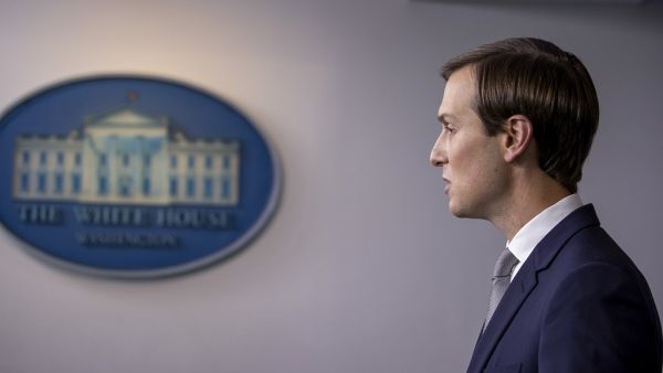Senior Advisor to President Donald Trump and son-in-law Jared Kushner speaks during a press briefing at the White House on August 13, 2020 in Washington, DC. Tasos Katopodis/Getty Images/AFP TASOS KATOPODIS / GETTY IMAGES NORTH AMERICA / Getty Images via AFP
