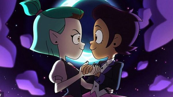 The Owl House creator Dana Terrace revealed that main character Luz Noceda (right) is bisexual after a recent storyline explored Luz's relationship with female student Amity (left). (Disney)