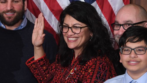 US House Representative Rashida Tlaib participates in a ceremonial swearing-in at the start of the 116th Congress at the US Capitol in Washington, DC. (Photo: SAUL LOEB, AFP/Getty Images)
