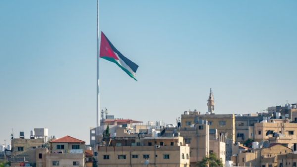 Flag at the main entrance of the Royal Hashemite Court to be flown at half-mast for three days. (Twitter/ @RHCJO)