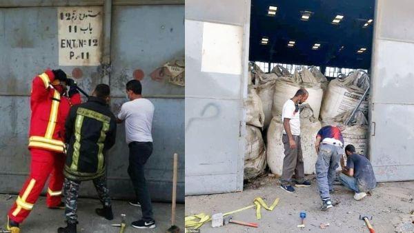 It comes as a tragic photo emerged showing the final moments of firefighters sent to tackle a blaze at Warehouse 12 in Beirut's port before the stockpile of 2,750 tons of ammonium nitrate stored inside exploded with the force of a small nuke. (Twitter)