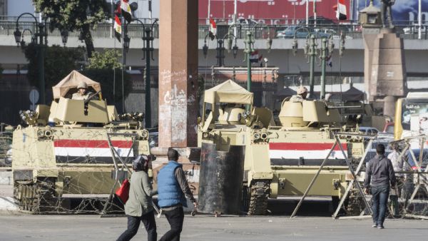 Armoured vehicles and soldiers in Tahrir Square, Cairo. (Shutterstock/ File Photo)
