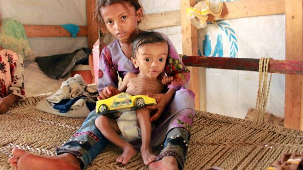 Hundreds of children and pregnant women have been negatively affected by the closure of medical clinics funded by the United Nations Children's Fund (UNICEF) in Yemen's displaced camps. ESSA AHMED / AFP