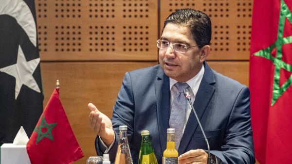 Nasser Bourita, Morocco's Minister of Foreign Affairs and International Cooperation, chairs a meeting of representatives of Libya's rival administrations in the coastal town of Bouznika, south of Rabat, on September 6, 2020. The meeting takes place more than two weeks after both sides announced a surprise ceasefire. Dubbed "Libyan Dialogue", the talks brought together five members of the Tripoli-based Government of National Accord (GNA) and five from a parliament headquartered in the eastern Libyan city of 
