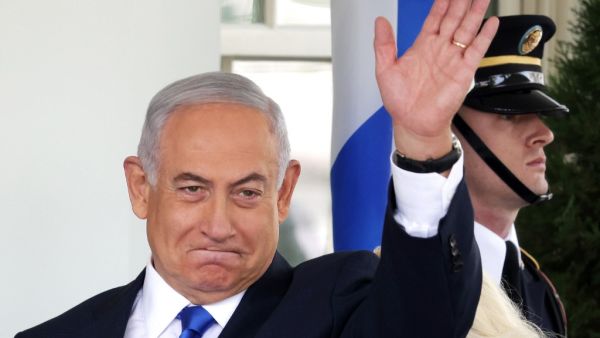 Prime Minister of Israel Benjamin Netanyahu waves as he arrives outside the West Wing of the White House September 15, 2020 in Washington, DC. Netanyahu is in Washington to participate in the signing ceremony of the Abraham Accords. Alex Wong/Getty Images/AFP ALEX WONG / GETTY IMAGES NORTH AMERICA / Getty Images via AFP