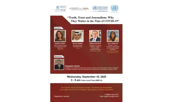 AUC To Hold a Series of Webinars on Combatting Misinformation Regarding COVID-19