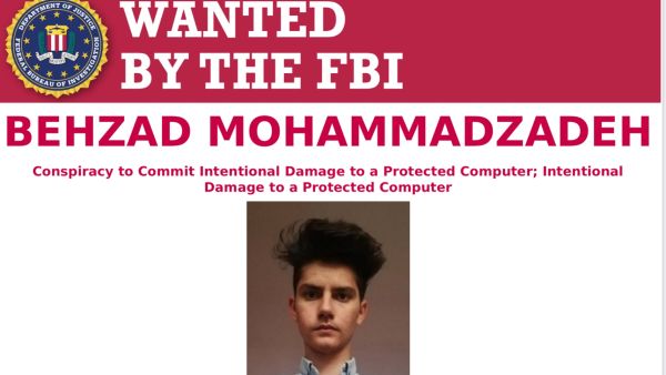 Behzad Mohammadzadeh is wanted by the FBI for allegedly defacing more than 1100 websites worldwide, including 51 in the #USA with messages such as "Down with America." (Twitter)