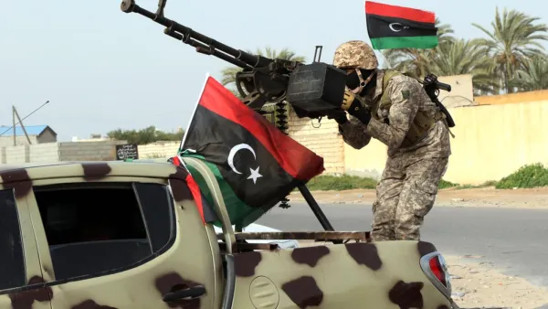 Al-Sisi urged all parties to the Libyan conflict to return to the political process with the aim of restoring peace, security and stability. (AFP)