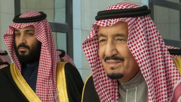 Saudi Arabia’s King Salman and his son Crown Prince MBS  (Twitter)