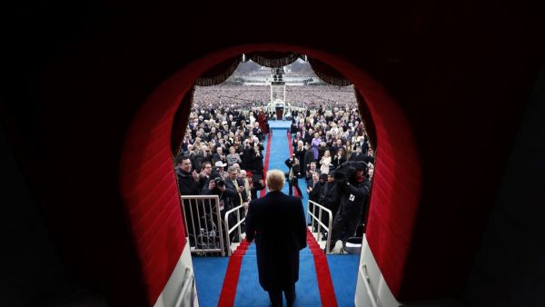 President-elect Donald J. Trump arrive at the inauguration of Donald J. Trump at the United States Capitol on January 20, 2017 in Washington, DC. Donald J. Trump became the 45th president of the United States. Doug Mills - Pool/Getty Images/AFP