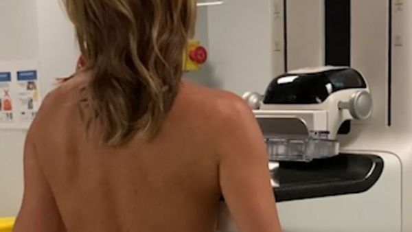 Amanda Holden, 49, has taken to Instagram to share her experience getting a mammogram for Breast Cancer Awareness month (Instagram)