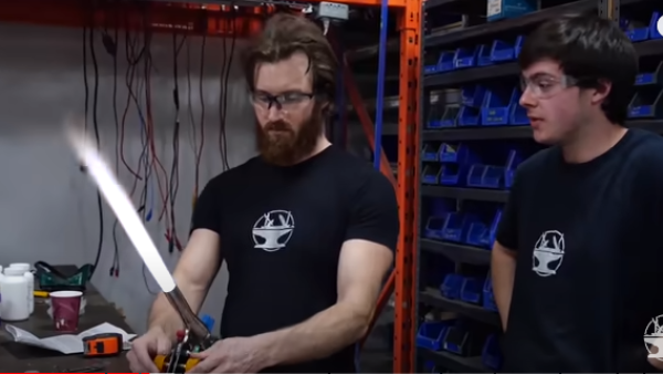 Inspired by a love of Star Wars, he has previously made various lightsabers (YouTube Screenshot)