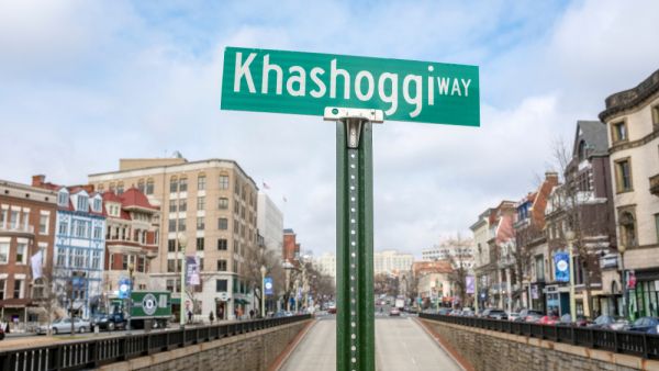 Activist Claude Taylor's "Khashoggi Way" street signs started popping up around Washington DC  (Shutterstock) 