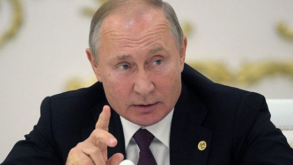 Russian President Vladimir Putin attends a meeting of heads of the Commonwealth of Independent States (CIS) in Ashgabat, Turkmenistan on October 11, 2019. (Alexey Druzhinin/Sputnik/AFP)